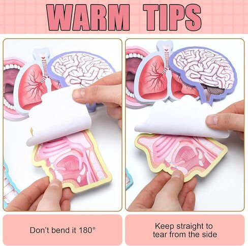 Thenshop 18 Pads SLP Sticky Notes SLP Stickers Notes Collection Teeth Mouth Cavity Brain Lungs Sticky Motivational Gifts for Speech Therapist in Saudi Arabia