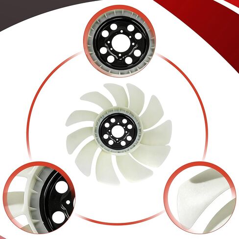 PartsFlow Engine Radiator Cooling Fan Blade Compatible with 2004-2005 Ford Explorer For 2004-2005 Mercury Mountaineer 621-338 in Saudi Arabia