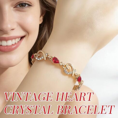 Valentines Accessories for Her - Red Silver Bracelet, Heart Earrings for Women, Red Sunglasses, Gifts for Women in Kuwait