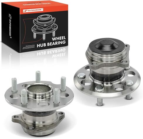 A-Premium 2 x Rear Wheel Bearing and Hub Assembly with 5-Lug Compatible with Toyota RAV4 1996-2003, Non-ABS Models, FWD Only in Saudi Arabia
