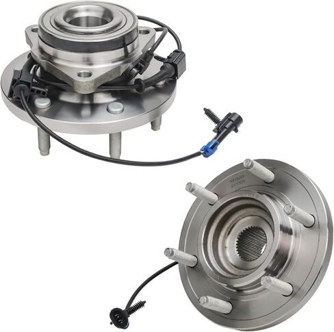 Detroit Axle - 4WD Front CV Axles Wheel Bearing Hubs for 2006-2010 Hummer H3, 2009-2010 H3T, 2 CV Axle Drive Shafts 2 Wheel Bearing Hubs Assembly Replacement in Saudi Arabia
