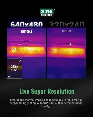 كاميرا F2W الحرارية بدقة 256 × 192 بالأشعة تحت الحمراء، كاميرا تصوير حراري مع شبكة Wi-Fi، تحسين الصورة بدقة فائقة، -4 درجة فهرنهايت إلى 1022 درجة فهرنهايت، شاشة تصوير حراري مقاس 640 × 480 3.2 بوصة مع مساحة تخزين 16 جيجابايت، حقيبة حمل in Kuwait