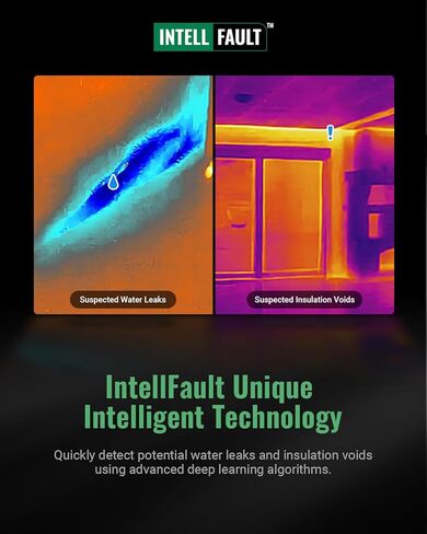 كاميرا F2W الحرارية بدقة 256 × 192 بالأشعة تحت الحمراء، كاميرا تصوير حراري مع شبكة Wi-Fi، تحسين الصورة بدقة فائقة، -4 درجة فهرنهايت إلى 1022 درجة فهرنهايت، شاشة تصوير حراري مقاس 640 × 480 3.2 بوصة مع مساحة تخزين 16 جيجابايت، حقيبة حمل in Kuwait