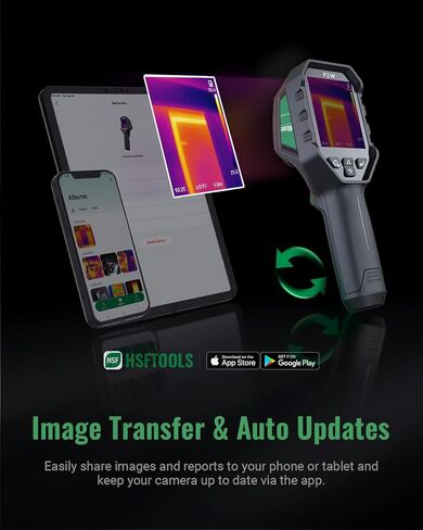 كاميرا F2W الحرارية بدقة 256 × 192 بالأشعة تحت الحمراء، كاميرا تصوير حراري مع شبكة Wi-Fi، تحسين الصورة بدقة فائقة، -4 درجة فهرنهايت إلى 1022 درجة فهرنهايت، شاشة تصوير حراري مقاس 640 × 480 3.2 بوصة مع مساحة تخزين 16 جيجابايت، حقيبة حمل in Kuwait