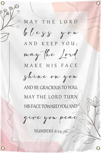 Inspirational Bible Verse Wall Art Poster Tapestry 2x3Ft Pink Room Wall Decor Tapestry for Living Room Bedroom Church Decoration in Saudi Arabia