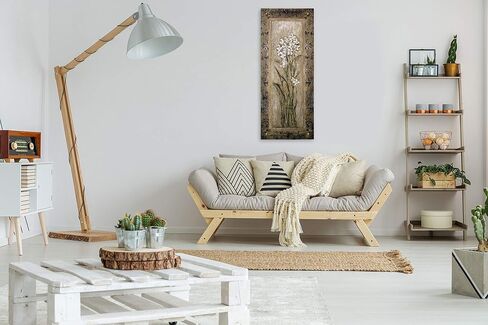 Paperwhite II بواسطة Mindeli | لوحة فنية جدارية منسوجة معلقة | لمبات النرجس الأبيض المتفتح | 100% قطن مقاس الولايات المتحدة الأمريكية 53x22 in Kuwait