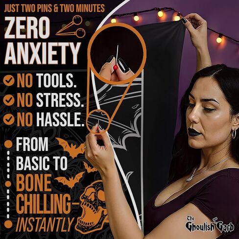 The Hierophant Tarot Card Tapestry (Black & White) - Cthulhu - Vintage Horror Home Decor Wall Hanging (80" x 68") in Kuwait