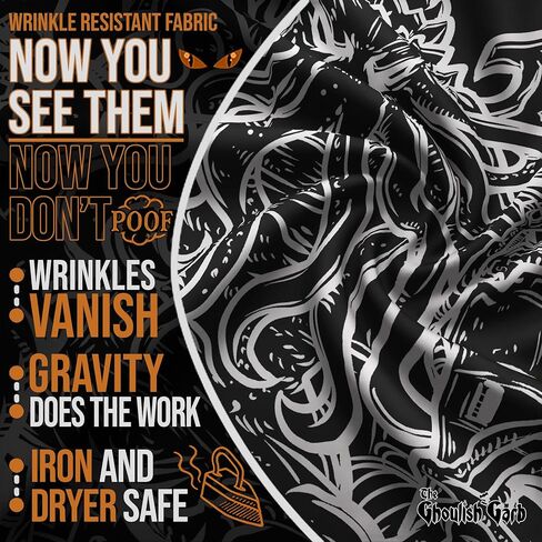 The Hierophant Tarot Card Tapestry (Black & White) - Cthulhu - Vintage Horror Home Decor Wall Hanging (80" x 68") in Kuwait