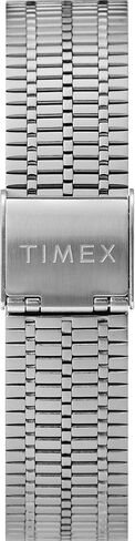 Timex Q Men's 38mm Watch – 1979 Reissue Silver-Tone Case Blue Dial Blue/Red Top Ring with Stainless Steel Bracelet in Saudi Arabia