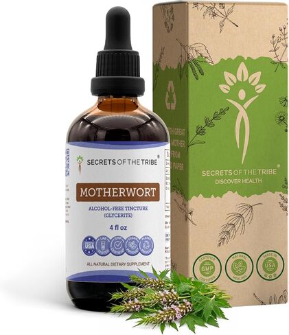 أسرار القبيلة، خلاصة سائلة خالية من الكحول، صبغة Motherwort، عشبة مجففة (ليونوروس كاردياكا) (2 أونصة سائلة) in Saudi Arabia