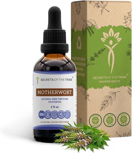 Secrets of the Tribe Motherwort Tincture Alcohol-Free Liquid Extract, Motherwort (Leonurus Cardiaca) Dried Herb (2 FL OZ) in Saudi Arabia