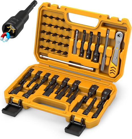 33-Piece Combination Ratchet Wrench Set | CR-V Steel | SAE & Metric Sizes | 72-Tooth Gear Design | Organizer Carry Case | Ideal for Mechanics & DIY in Saudi Arabia