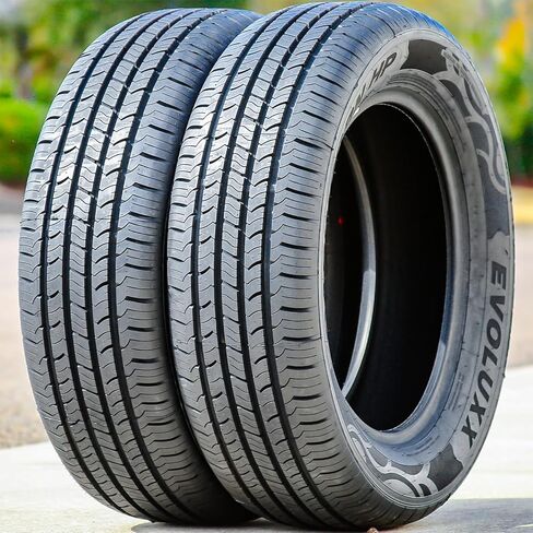 Set of 2 (TWO) Evoluxx Capricorn HP All-Season Passenger Car Performance Radial Tires-185/60R15 185/60/15 185/60-15 84H Load Range SL 4-Ply BSW Black Side Wall UTQG 700AA in Kuwait