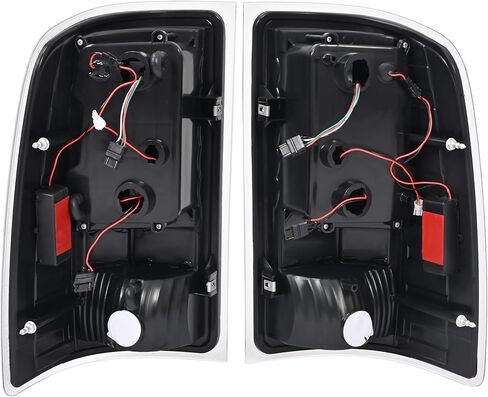 Tail Light w/C-Type LED Pair Compatible with 2007-2013 GMC Sierra 1500 2007-2014 GMC Sierra 2500HD 3500HD Replacement for GM2800208 GM2801208 Rear Lamp Clear Lens+Black Housing in Saudi Arabia