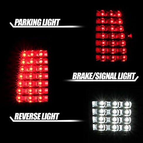 AKKON - Fits 1999 2000 2001 2002 Chevy Silverado | 1999-2006 GMC Sierra Taillights Black Smoked - Full LED Style Pair in Saudi Arabia
