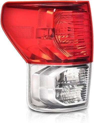 GRAND ORANGE Right Passenger Side Taillight Rear Light Tail Lamp Assembly w/o Bulbs Wiring Harness Fit Toyota Tundra 2007-2013 (2-Door Regular Cab, 4-Door Extra Cab, 4-Door Crew Cab) Red Clear Lens in Saudi Arabia