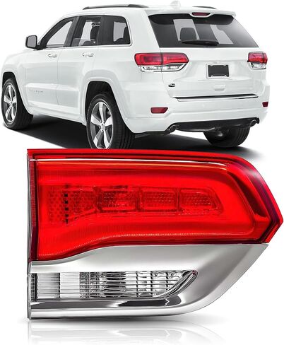 Right Passenger Side Inner Tail Lights Assembly Compatible with 2014-2021 Jeep Grand Cherokee Rear Brake Lamp Taillights, Replace OE#68110046AB in Kuwait