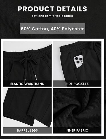 Women’s Barrel Sweatpants Wide Leg Lounge Sweat Pants with Pockets Drawstring Elastic Waisted Baggy Casual Trousers in Saudi Arabia