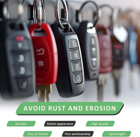 50PCS Key Rings, 1.25" 32mm Split Round Metal Key Chains, Heavy Duty Double Loops Keyring for Keys DIY Crafts in Kuwait