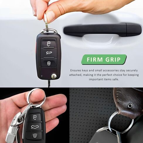 50PCS Key Rings, 1.25" 32mm Split Round Metal Key Chains, Heavy Duty Double Loops Keyring for Keys DIY Crafts in Kuwait