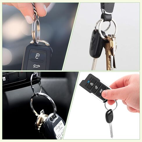 50PCS Key Rings, 1.25" 32mm Split Round Metal Key Chains, Heavy Duty Double Loops Keyring for Keys DIY Crafts in Kuwait