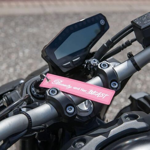 x xotic tech Keychain Tag with Key Ring for Motorcycles, ATV UTV, Cars, Backpack, Keys Tag Lock Luggage Scooters Embroidered Accessory (Beauty and Her Beast) in Saudi Arabia