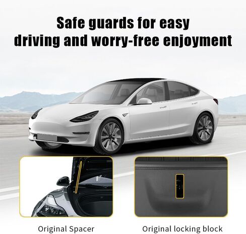 Tesla Power Frunk Soft Closing Lock, Electric Front Trunk Cover Automatic Lock Closer with Electric Auto Suction Function (Universal M3 2021-2024& 3 Highland & Y Juniper) in Saudi Arabia