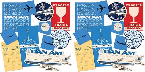 Desert Cactus Pan Am Airway Airlines Emblem Logo Sticker Vinyl Decal Laptop Water Bottle Car Scrapbook Officially Licensed (Sheet - Type 2.13) in Saudi Arabia