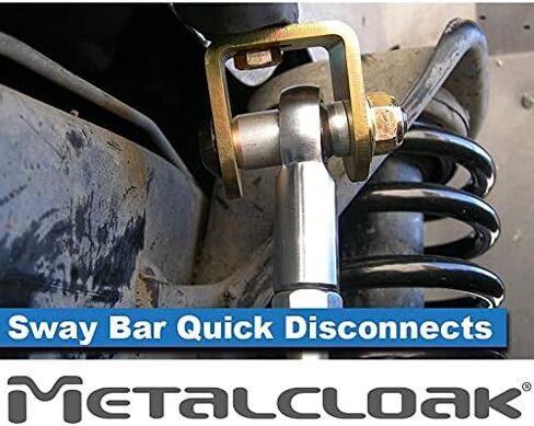 شريط أمامي للفصل السريع بواسطة Metalcloak، 10 بوصات، متوافق مع TJ(1997-2006)/LJ Wrangler، كروم الزنك الذهبي، مسمار عند التثبيت، يمتد حتى 10 بوصات، سهل التركيب in Kuwait