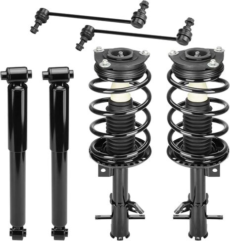 Front and Rear Coil Spring Strut and Sway Bar Links Fit for Nissan Sentra 2007-2012 ONLY 2.5L (Base, S, SL, SR), Shock Absorber and Stabilizer Replace for 172379, 172378, 5639, K750096, 6PCS in Saudi Arabia