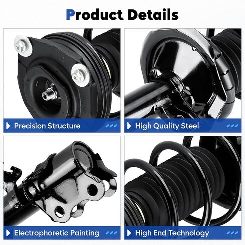 Front and Rear Struts Assembly Shock Absorber Compatible with Nissan Versa 2007-2012 (ONLY Hatchback), Replace for 172352 172351 343465, 4Pcs in Saudi Arabia