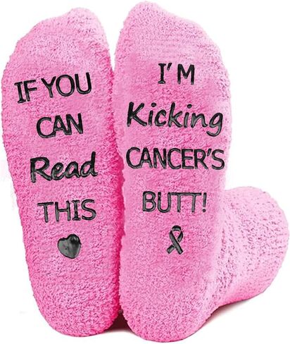 Breast Cancer Socks Gifts for Women, Breast Cancer Awareness Socks, Breast Cancer Gifts for Woman, Cancer Care Gifts for Women, Chemotherapy Must Haves for Women in Kuwait