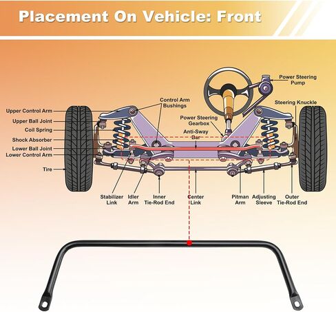 No.1016353-067 Rear Suspension Stabilizer Bar Replacement for Polaris for Ranger 500 700 800 2009 2010 2011 2012 in Saudi Arabia