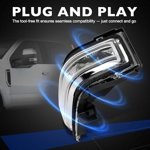 Door Towing Mirror Turn Signal Lights Indicator Fit for Ford F150 F250 F350 F450 F550 2015-2024, Replace FL34-13B382-CA FL34-13B381-CC, Driver & Passenger Side Lamps in Saudi Arabia