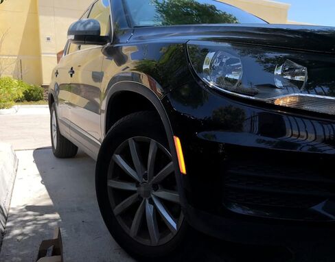 iJDMTOY Euro Smoked Lens Amber Full LED Front Side Marker Light Kit Compatible With Volkswagen: 2009-2017 Tiguan, Powered by 40-SMD LED, Replace OEM Amber Sidemarkers in Saudi Arabia
