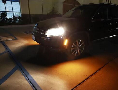 iJDMTOY Euro Smoked Lens Amber Full LED Front Side Marker Light Kit Compatible With Volkswagen: 2009-2017 Tiguan, Powered by 40-SMD LED, Replace OEM Amber Sidemarkers in Saudi Arabia