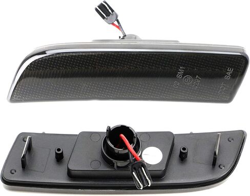 iJDMTOY Euro Smoked Lens Amber Full LED Front Side Marker Light Kit Compatible With Volkswagen: 2009-2017 Tiguan, Powered by 40-SMD LED, Replace OEM Amber Sidemarkers in Saudi Arabia