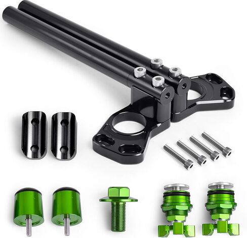 CNC Aluminum Clip ons handlebar replacement for Ninja 250R 2008-2012 Ninja 300 EX300 2013-2018,Lower over stock,better over stock in Saudi Arabia