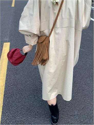 حقيبة كتف نسائية من Floerns Hobo Tassel Trim Crossbody حقيبة كتف Western Cowboy Hippie in Saudi Arabia