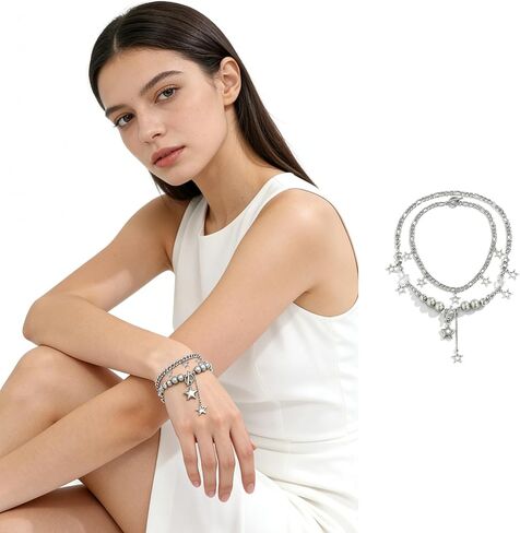 محافظ Y2k للنساء، حقيبة يد كلاسيكية بإبزيم Goth Punk Y2k، مجموعة مجوهرات ومشابك شعر، حقيبة كتف Emo للنساء in Kuwait