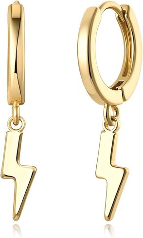 Earrings for Women Gold Dangle Huggie Hoop 14K Gold Plated Small Simple Hypoallergenic Jewelry Gift in Saudi Arabia