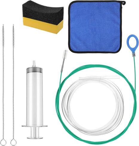 أداة تنظيف فتحة السقف التلقائية بطول 118 بوصة منظف الأسلاك المرنة مع فرشاة مستقيمة وخرطوم جلدي ومنشفة إسفنجية لتنظيف فتحة سقف السيارة وفتحة ممسحة الزجاج الأمامي in Kuwait