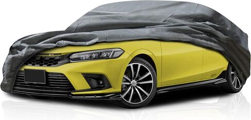 5 Layer Car Cover for Honda Civic Hatchback Type R 2015-2026, Semi Custom Fit Full Coverage Pollution, Dust, Sun, Snow, Rain, Hail All Weather Protection, Breathable in Saudi Arabia