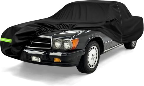 غطاء سيارة Kistrba متوافق مع 1981-2002 مرسيدس بنز SL-Class 280SL 300SL 320SL 380SL 500SL 560SL 600SL 2 باب كوبيه/رودستر، مناسب حسب الطلب 420D شديد التحمل أكسفورد لجميع الأحوال الجوية غطاء سيارة كامل (رمادي) in Kuwait