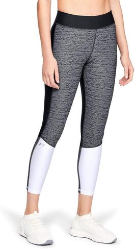 Under Armour Women's HeatGear Armour Jacquard Ankle Crop Capri Leggings in Kuwait
