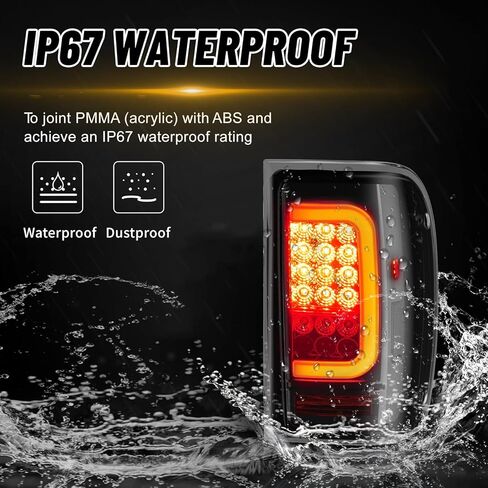 مصابيح خلفية LED كاملة متوافقة مع إشارة الانعطاف Ford Ranger 2001-2011، ضوء الفرامل، مجموعة الضوء الخلفي العكسي المدخن in Kuwait