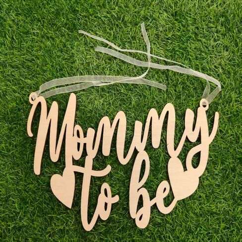 2PCS Wooden Mommy to Be & Daddy to Be Chair Signs Set, Baby Shower Chair Sign for New Mom Dad Party Baptism Gender Reveal Decorations in Kuwait