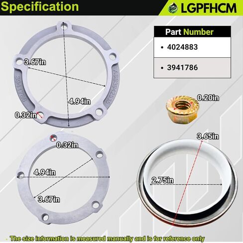 4024883 3941786 ختم زيت العمود المرفقي الأمامي متوافق مع محرك الكمون ISC ISL C8.3 8.3C 6C 6CT8.3 in Saudi Arabia