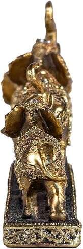 Elegant Golden Elephant Home Sculpture for Shelf, Desk, Mantel - Symbol of Love, Perfect Wedding in Saudi Arabia