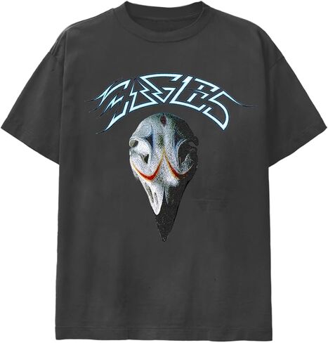 تي شيرت مطبوع عليه غلاف ألبوم Eagles Adult Official Merch California Greatest Hits للجنسين، باللون الأسود المغسول in Kuwait